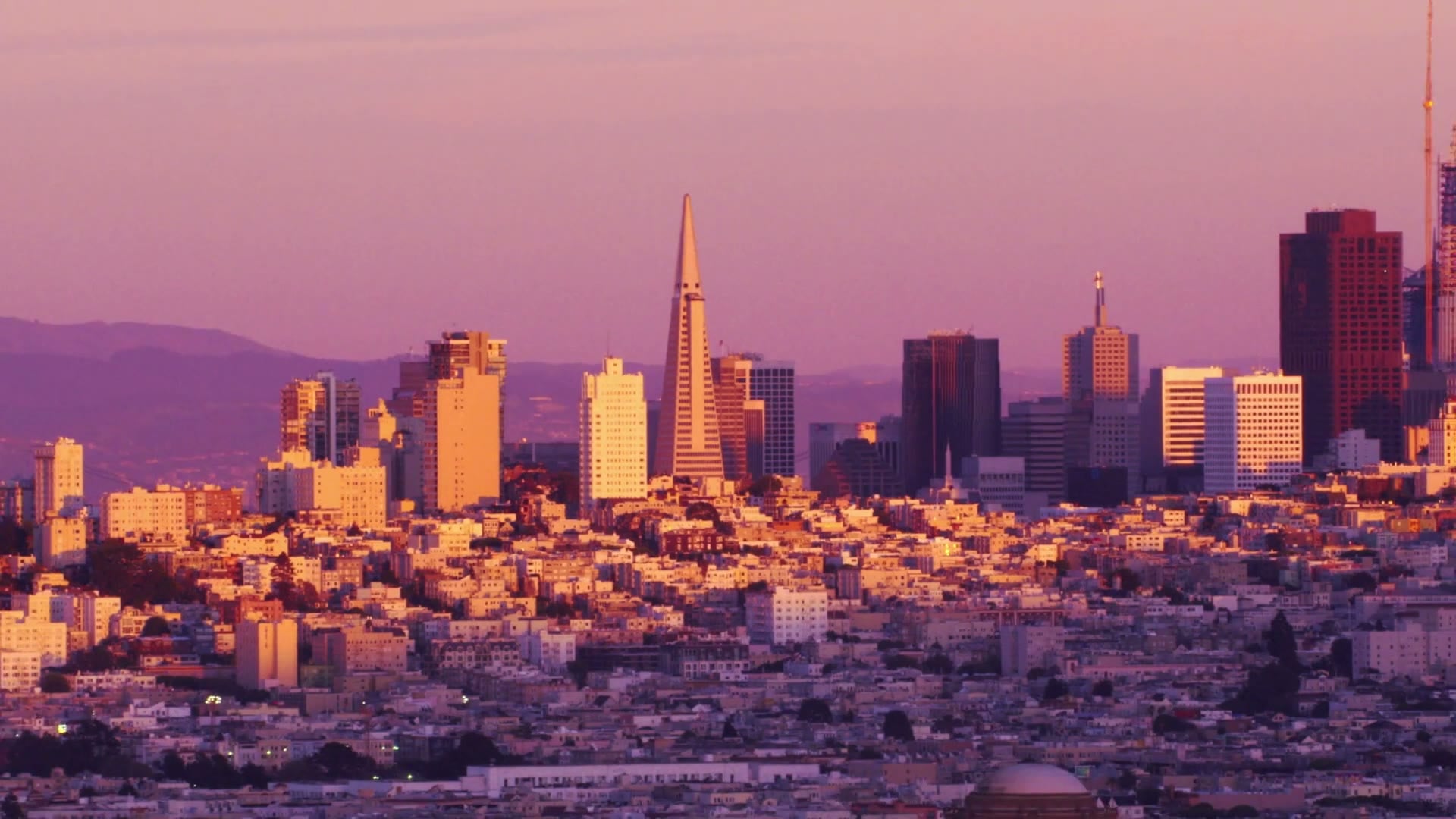 Hyperbolic brand film: San Francisco skyline at sunset